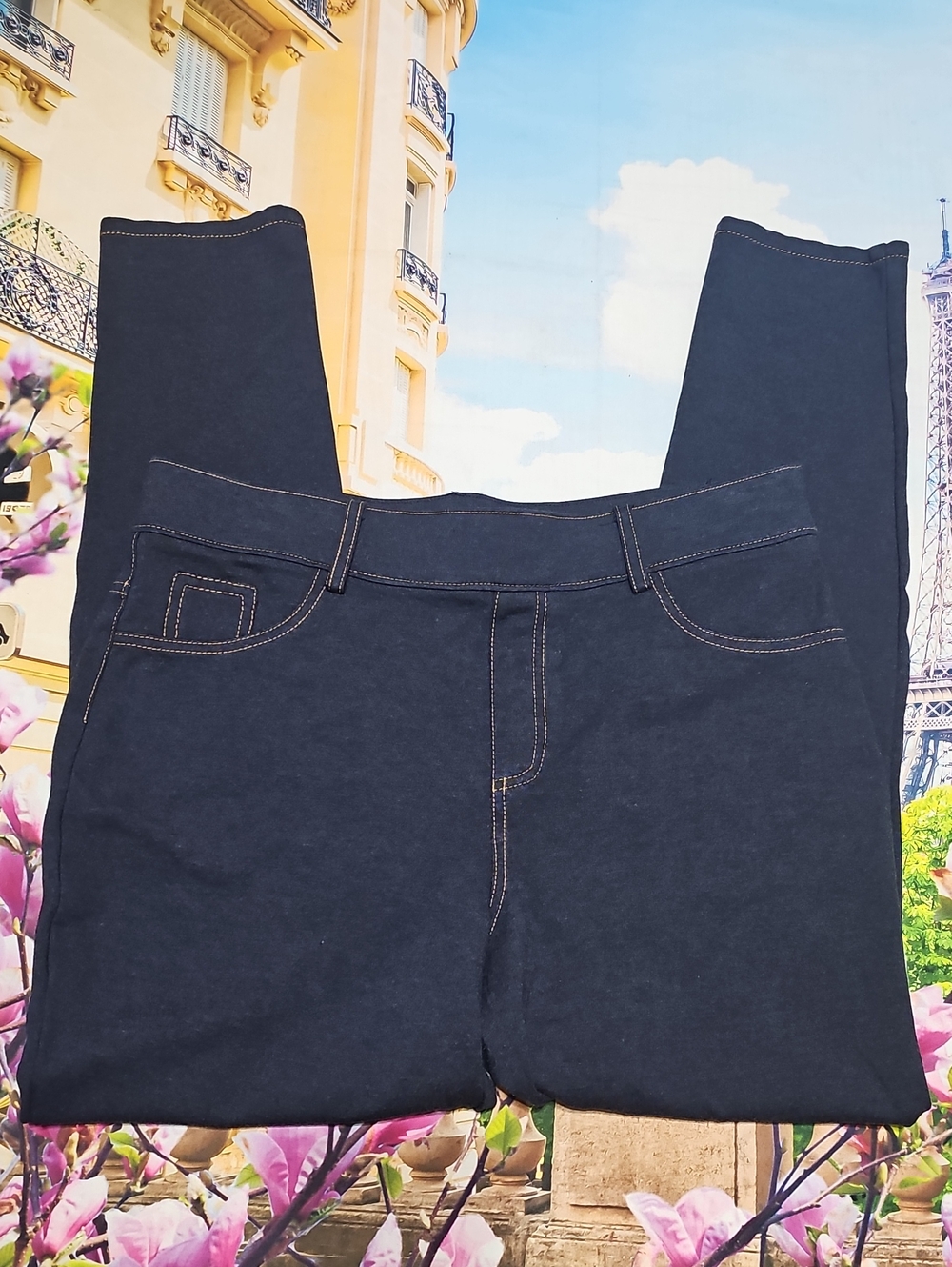 Jones New York Dark Navy Stretch Jeggings High Waist Large